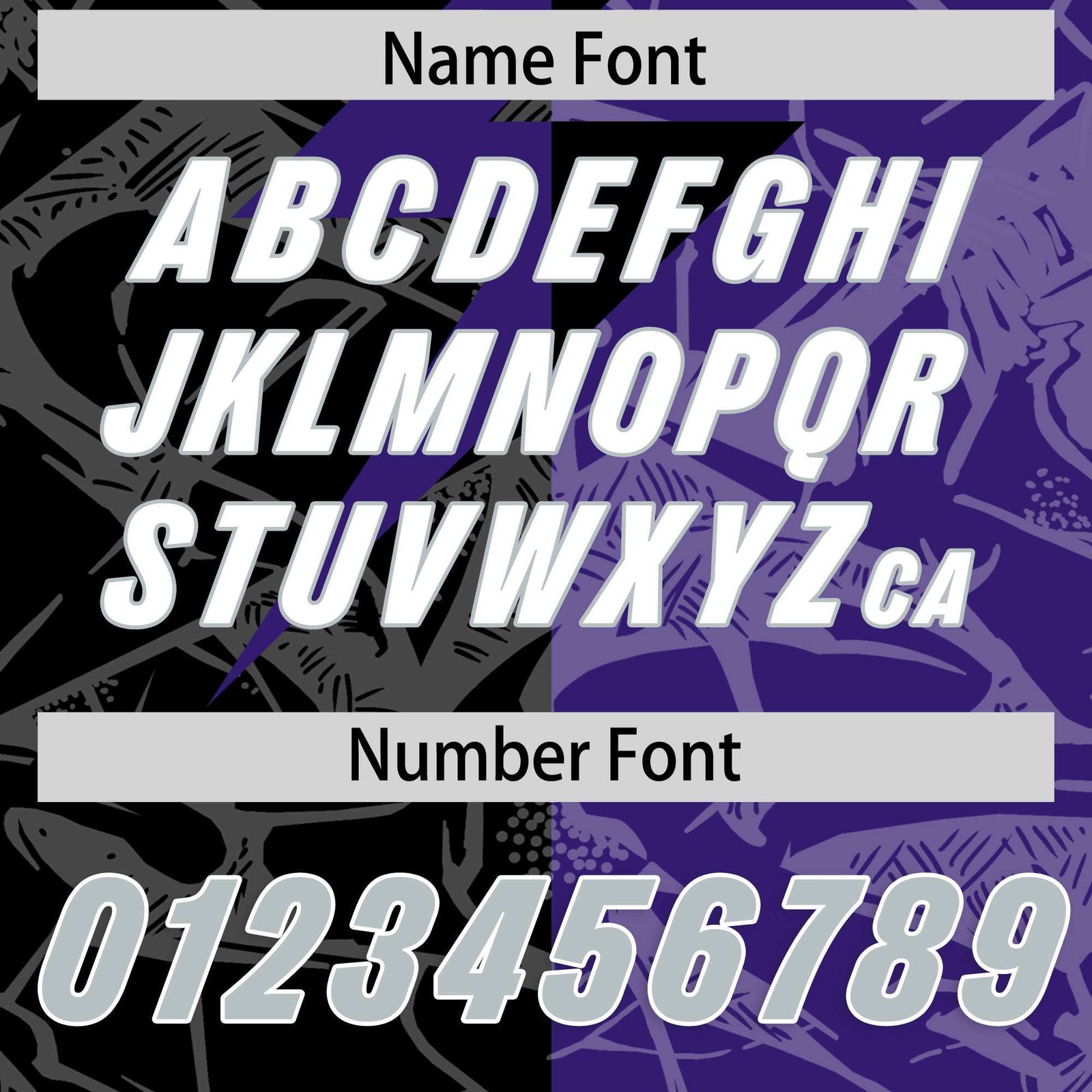 Custom Purple Black Split Personalized Lightning Pattern Football Jersey