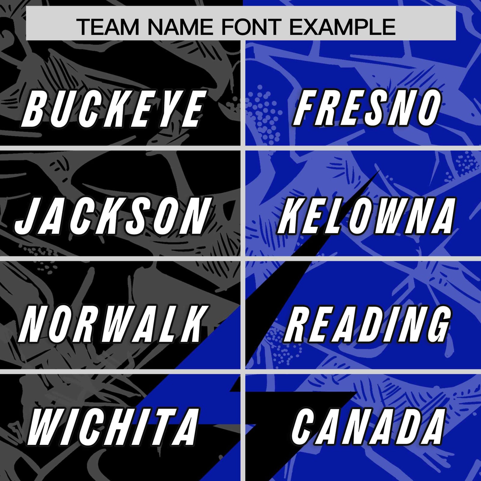 Custom Royal Black Split Personalized Lightning Pattern Football Jersey