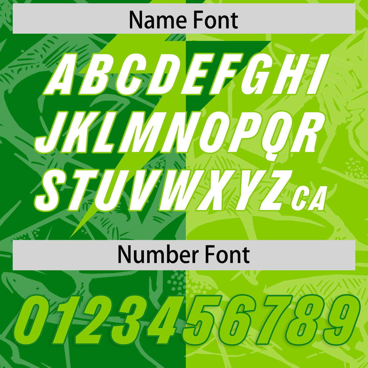 Custom Neon Green Kelly Green Split Personalized Lightning Pattern Football Jersey