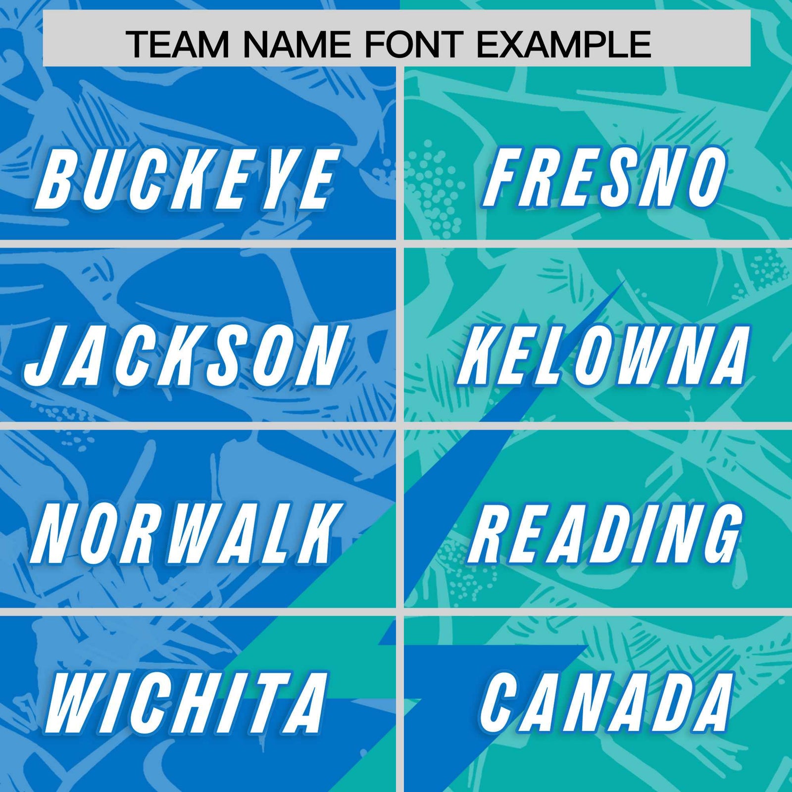 Custom Panther Blue Aqua Split Personalized Lightning Pattern Football Jersey