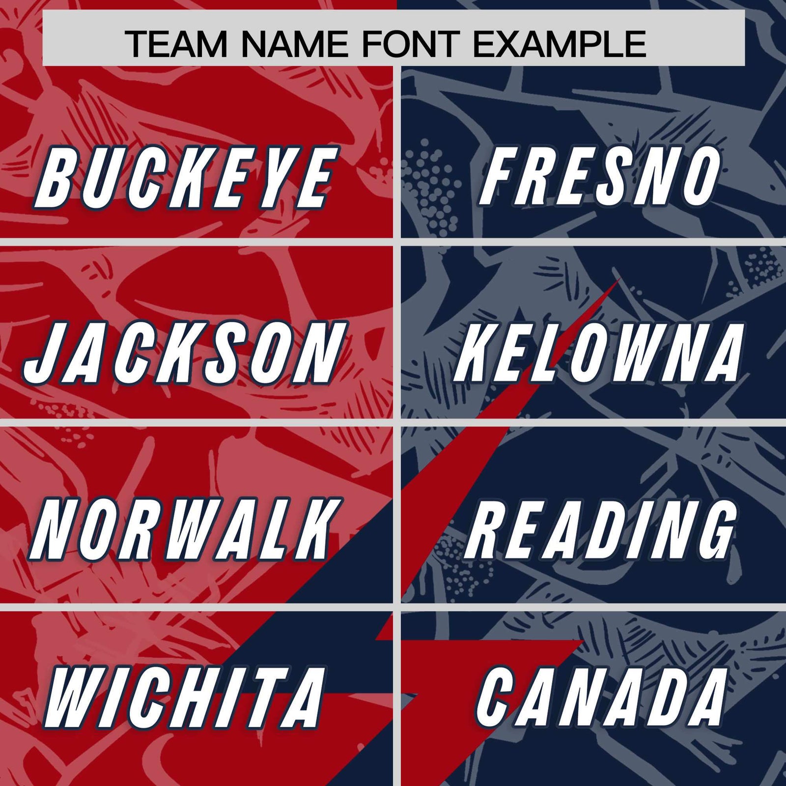 Custom Navy Red Split Personalized Lightning Pattern Football Jersey