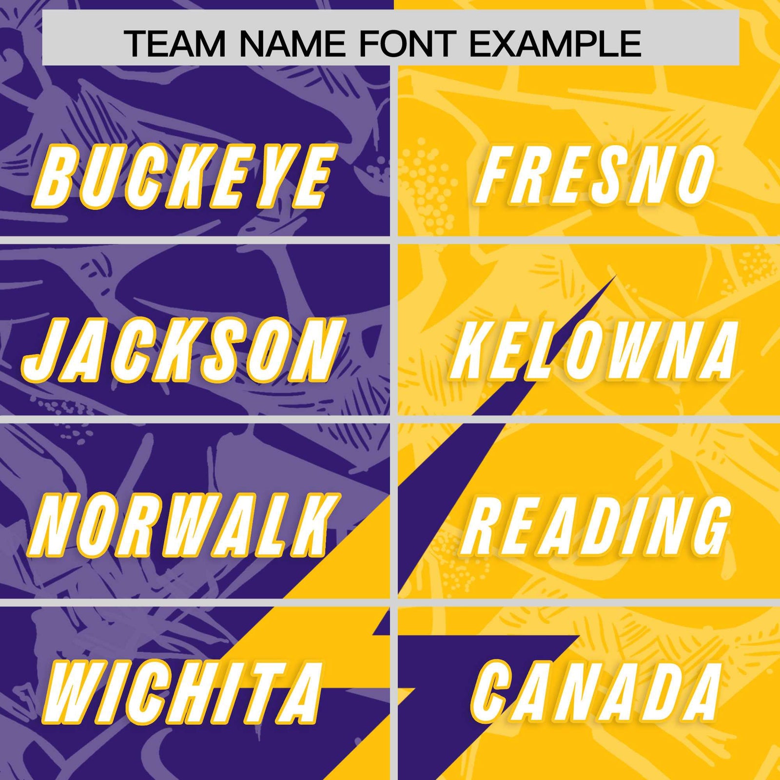 Custom Yellow Purple Split Personalized Lightning Pattern Football Jersey