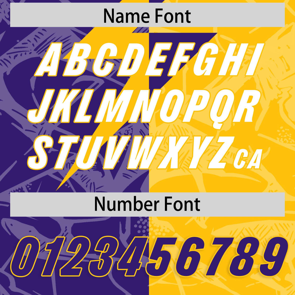 Custom Yellow Purple Split Personalized Lightning Pattern Football Jersey