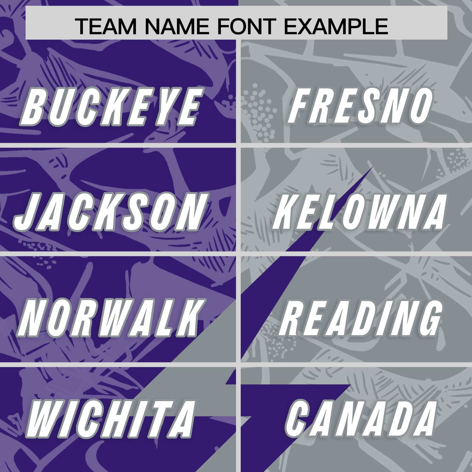 Custom Purple Gray Split Personalized Lightning Pattern Football Jersey