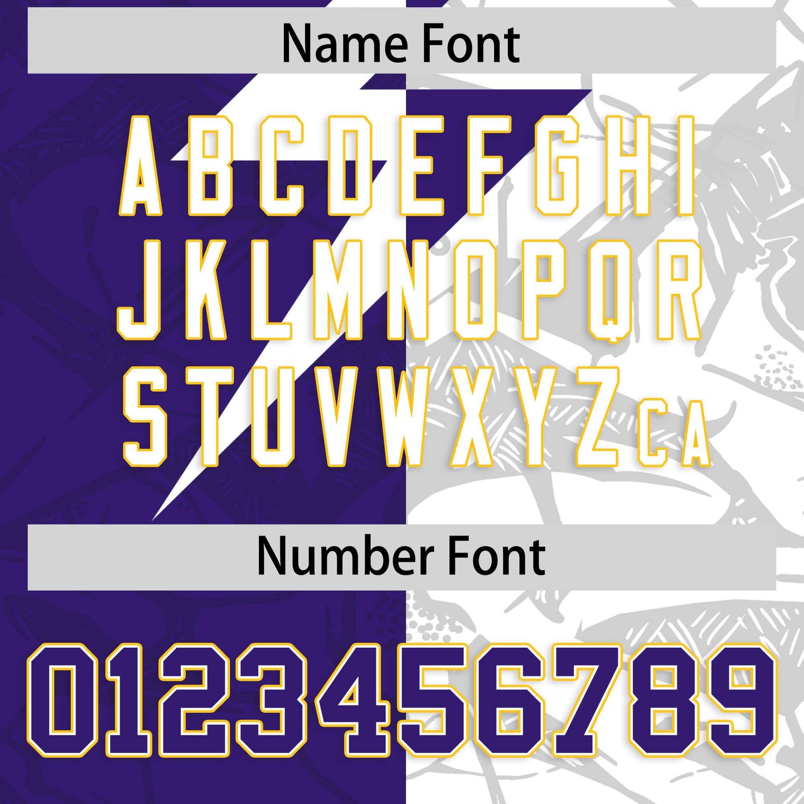 Custom Purple White Split Personalized Lightning Pattern Football Jersey