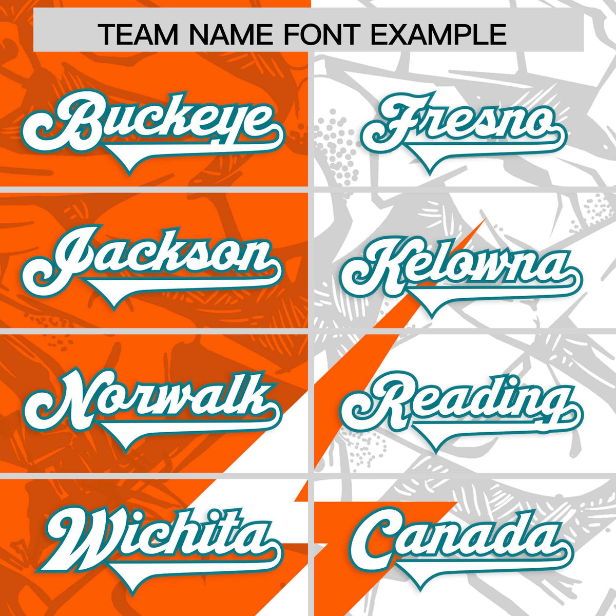 Custom Orange White Split Personalized Lightning Pattern Football Jersey