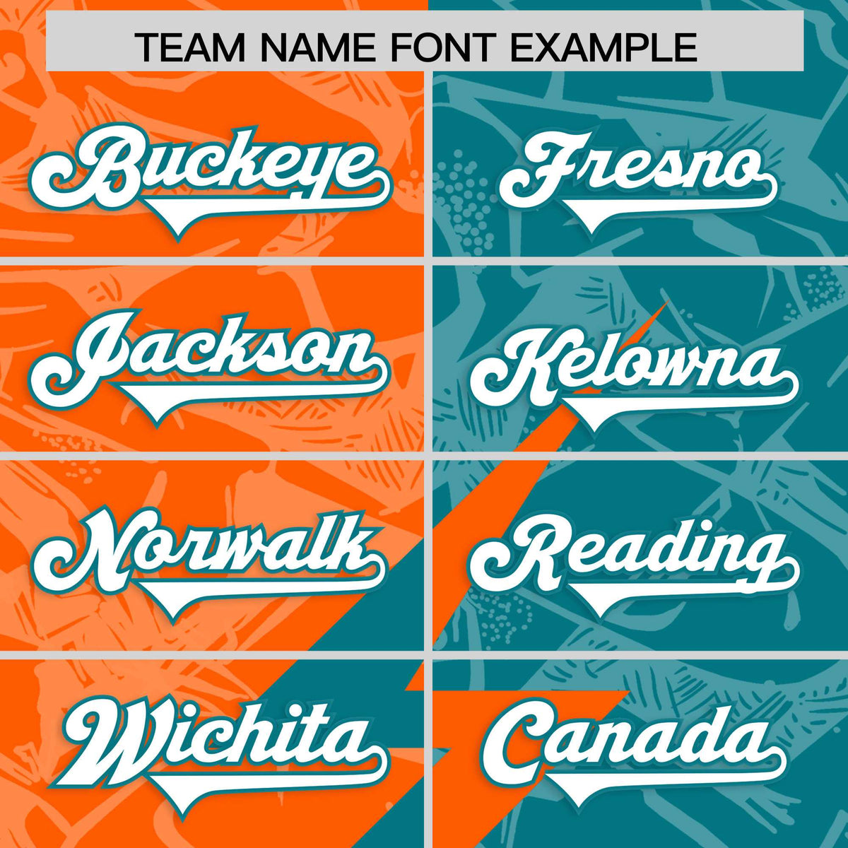 Custom Aqua Orange Split Personalized Lightning Pattern Football Jersey