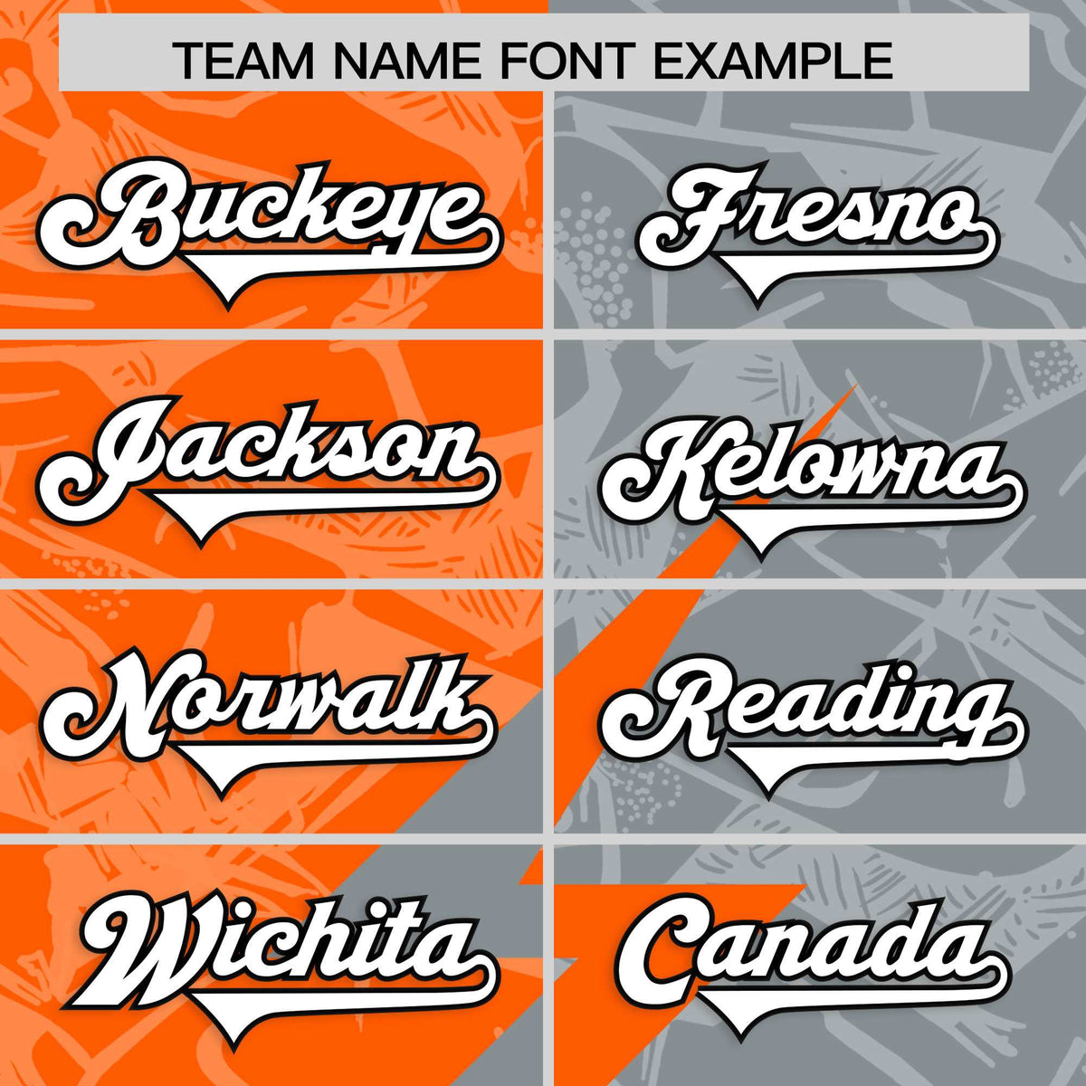 Custom Grey Orange Split Personalized Lightning Pattern Football Jersey