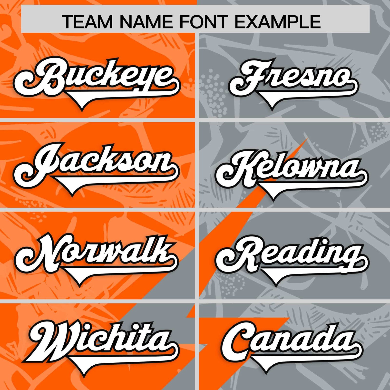 Custom Grey Orange Split Personalized Lightning Pattern Football Jersey