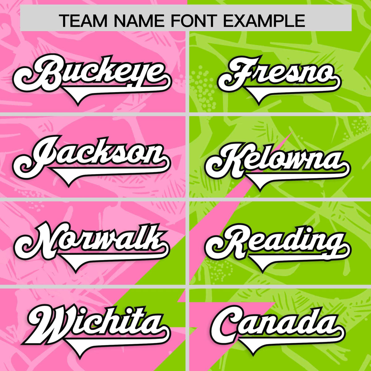 Custom Neon Green Pink Split Personalized Lightning Pattern Football Jersey