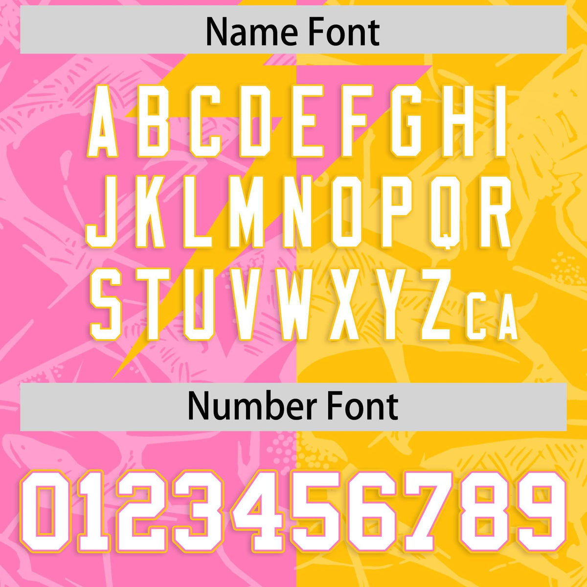 Custom Yellow Pink Split Personalized Lightning Pattern Football Jersey