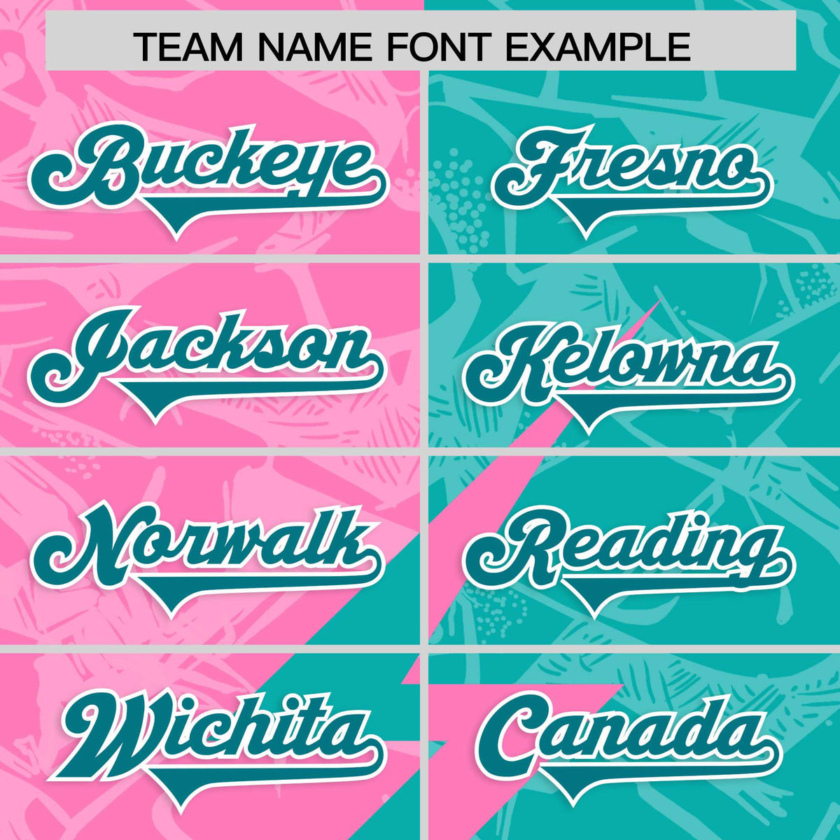 Custom Aqua Pink Split Personalized Lightning Pattern Football Jersey