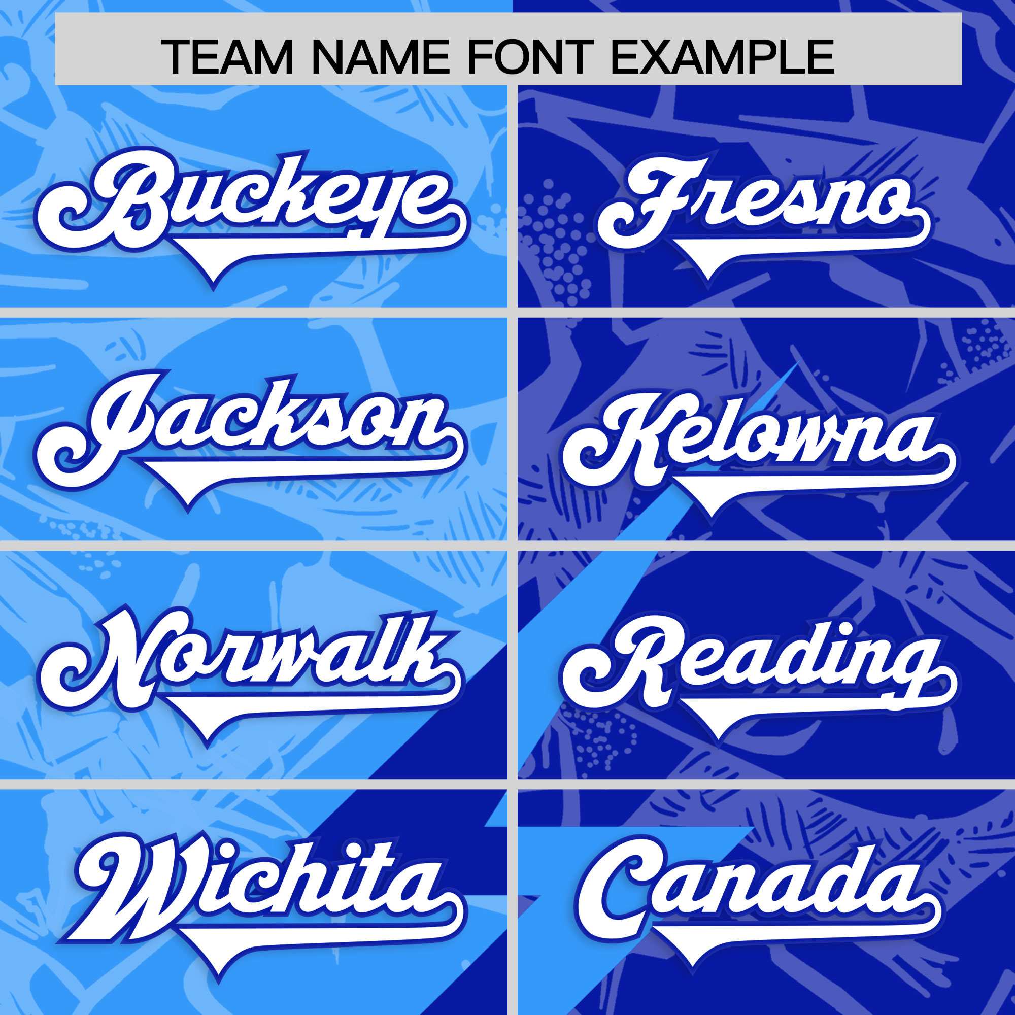 Custom Royal Light Blue Split Personalized Lightning Pattern Football Jersey