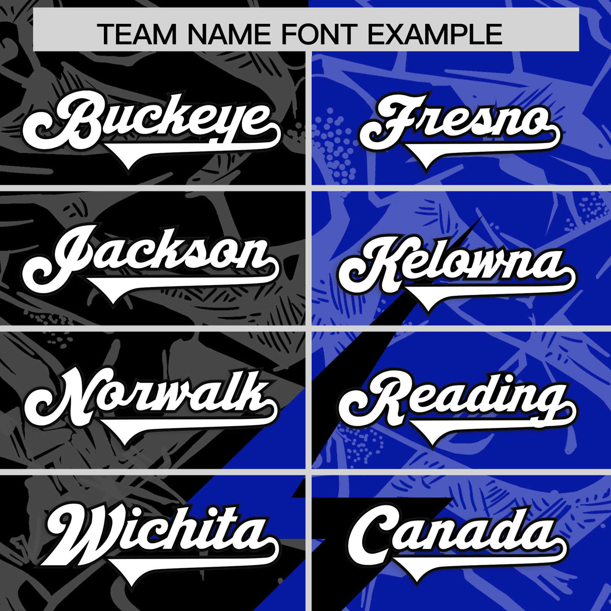 Custom Royal Black Split Personalized Lightning Pattern Football Jersey