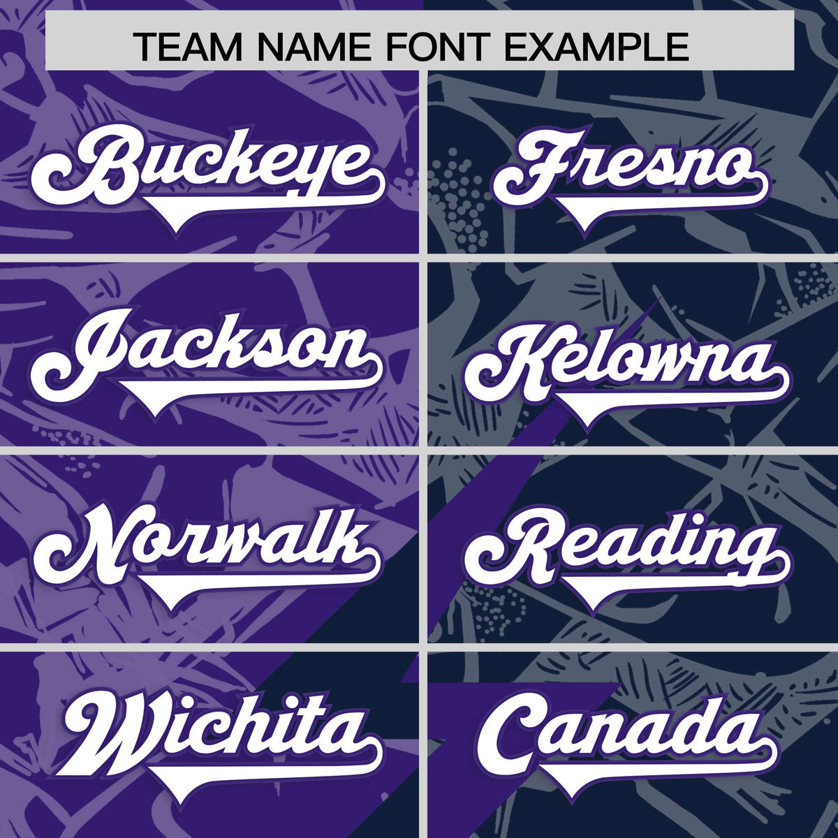 Custom Navy Purple Split Personalized Lightning Pattern Football Jersey