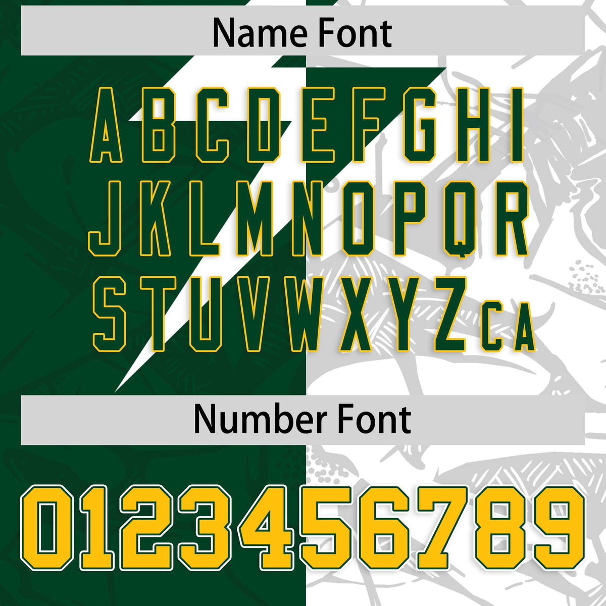 Custom Green White Split Personalized Lightning Pattern Football Jersey