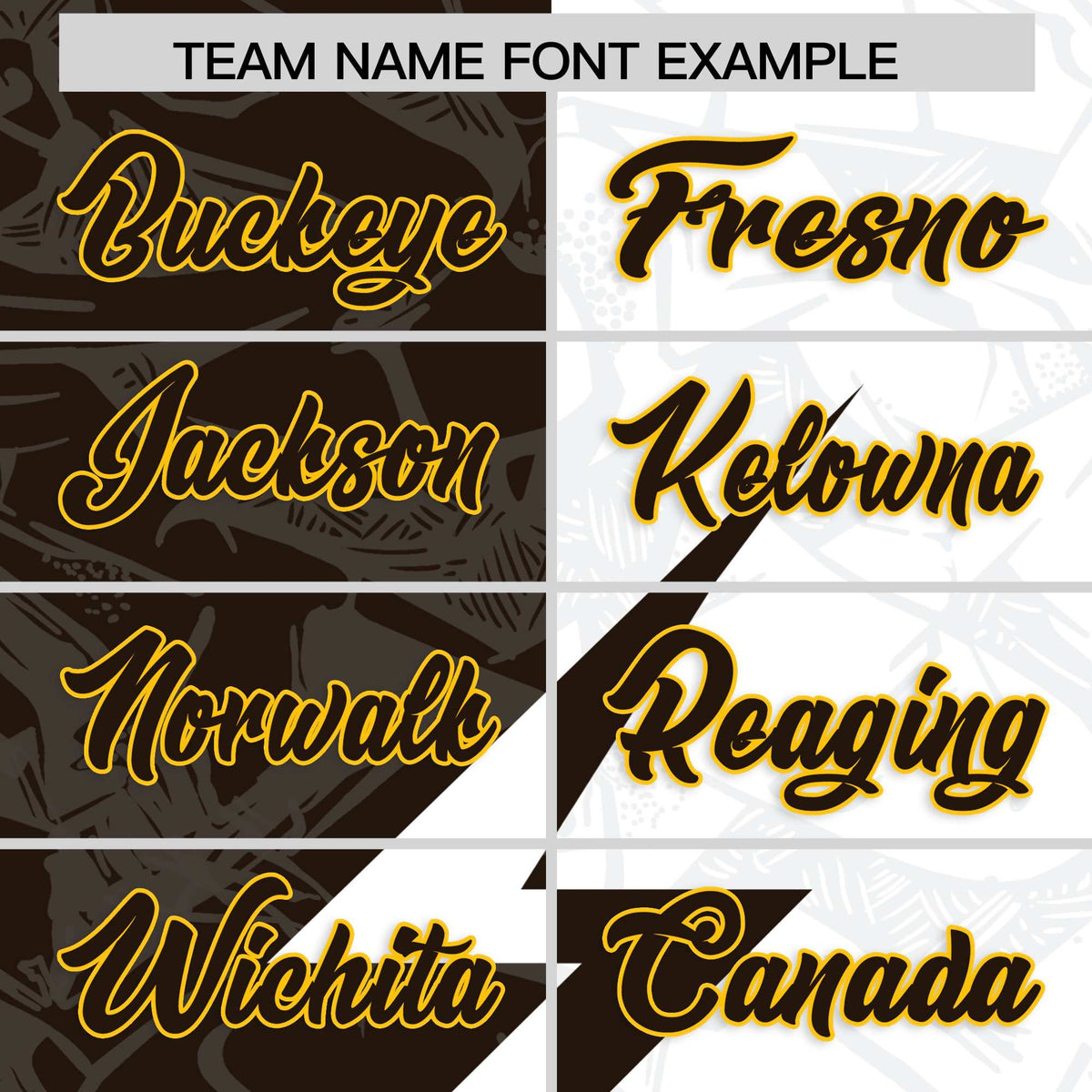 Custom Brown White Split Personalized Lightning Pattern Football Jersey