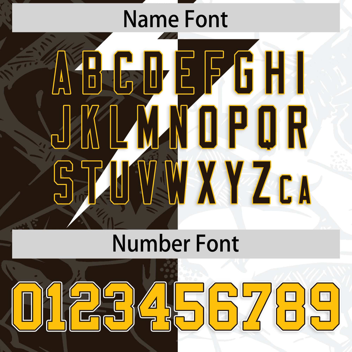 Custom Brown White Split Personalized Lightning Pattern Football Jersey