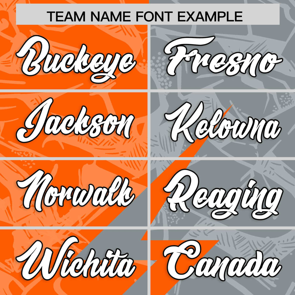 Custom Grey Orange Split Personalized Lightning Pattern Football Jersey