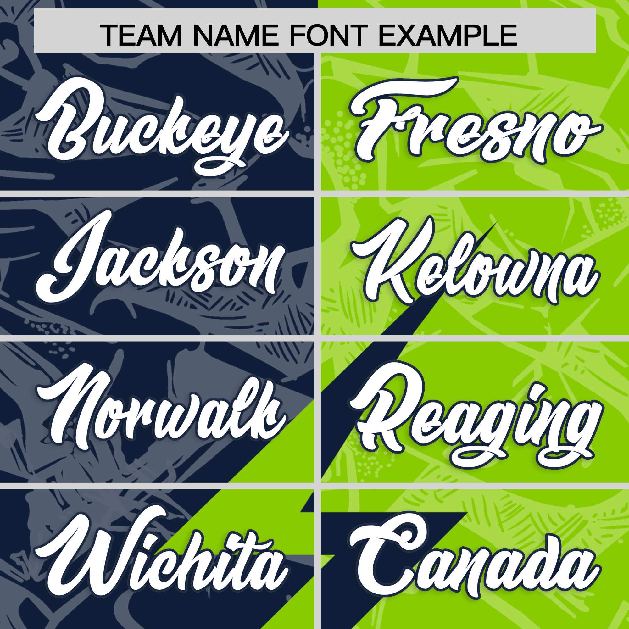 Custom Neon Green Navy Split Personalized Lightning Pattern Football Jersey