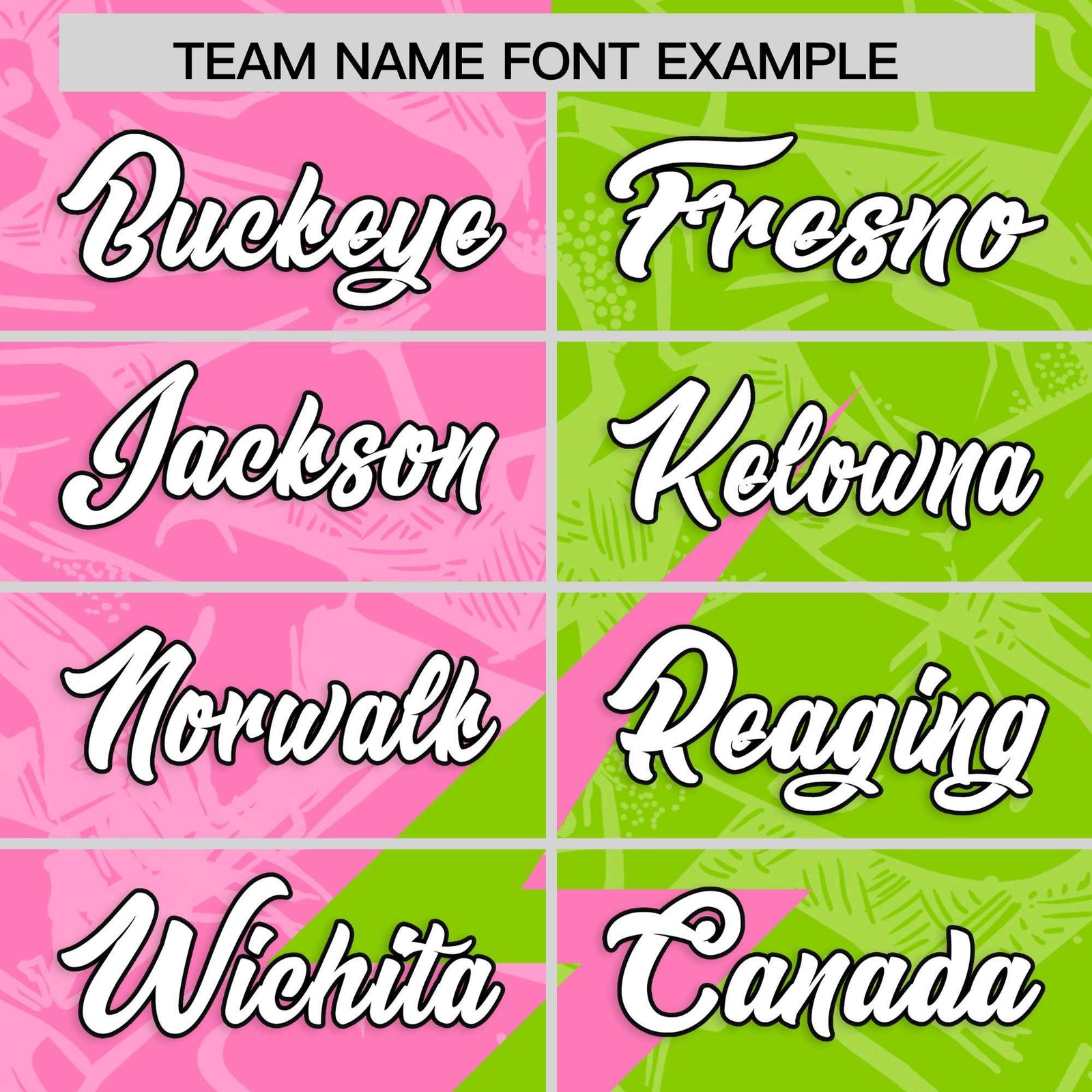 Custom Neon Green Pink Split Personalized Lightning Pattern Football Jersey