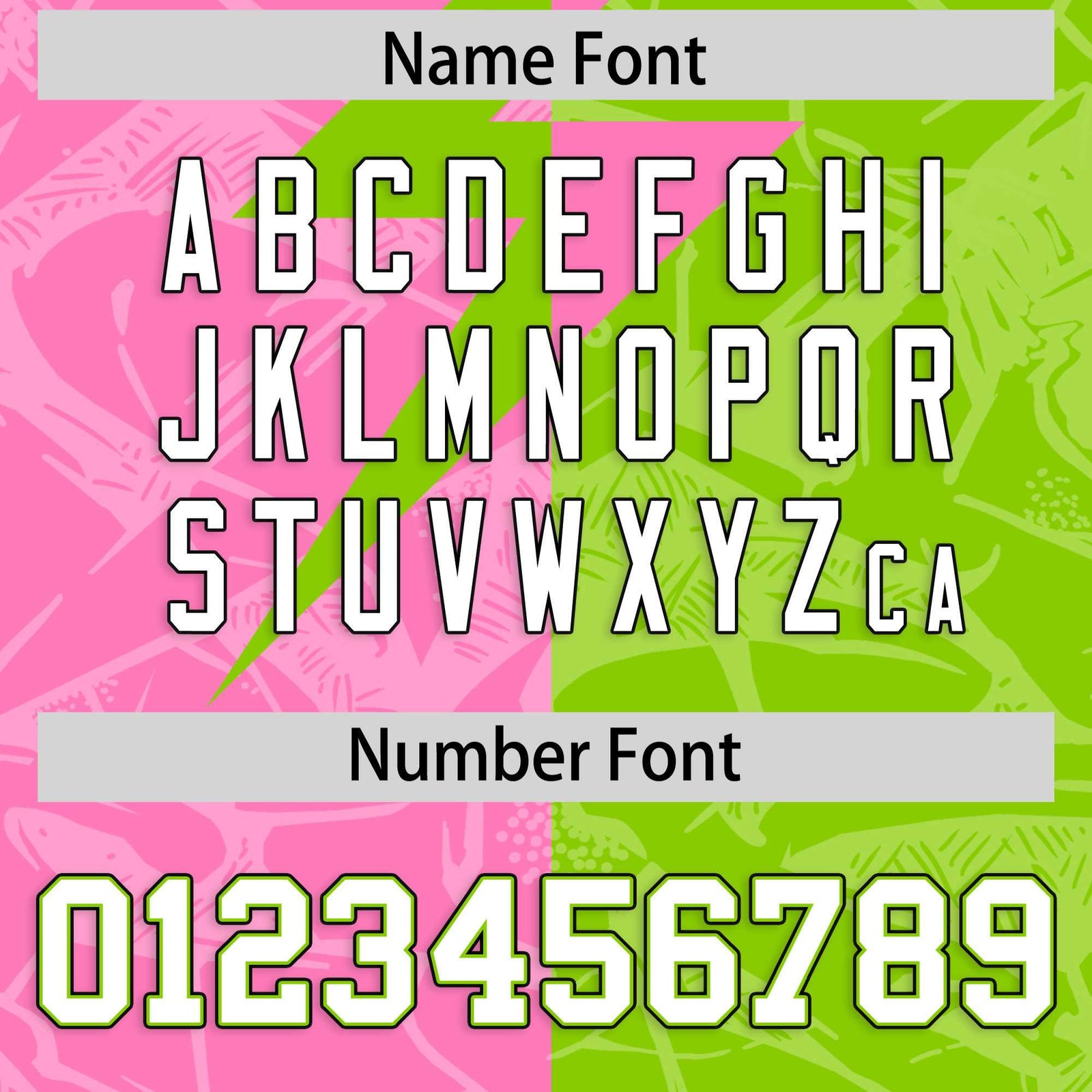 Custom Neon Green Pink Split Personalized Lightning Pattern Football Jersey