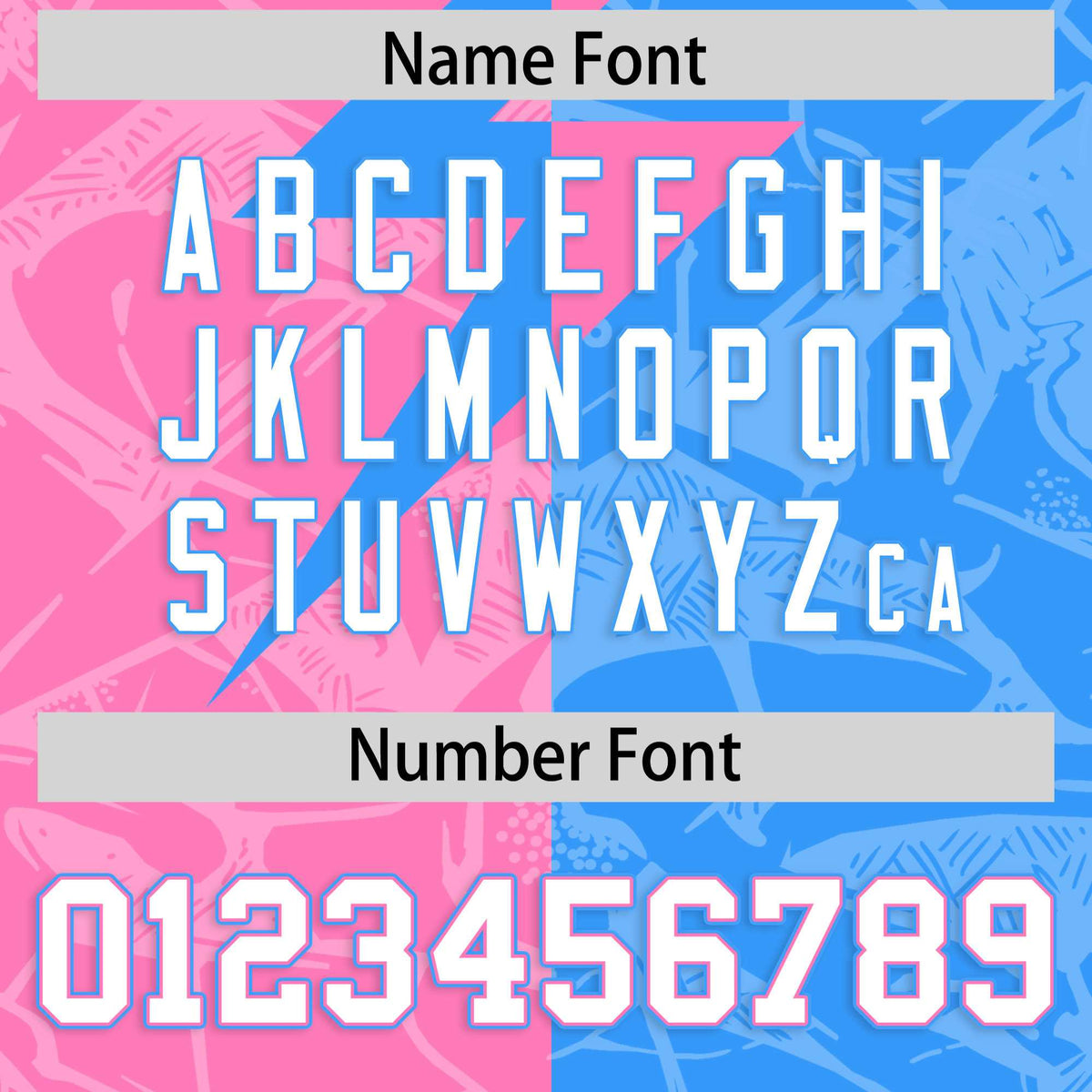 Custom Light Blue Pink Split Personalized Lightning Pattern Football Jersey