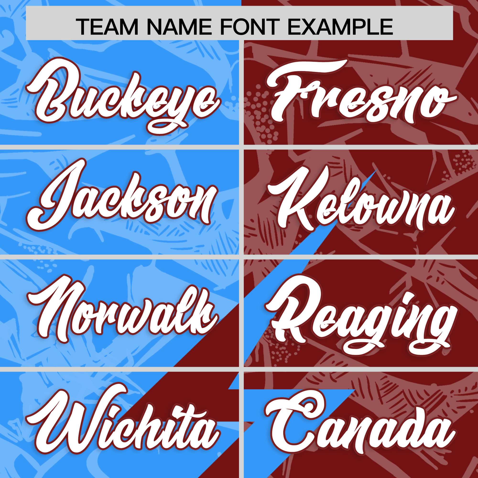 Custom Crimson Light Blue Split Personalized Lightning Pattern Football Jersey