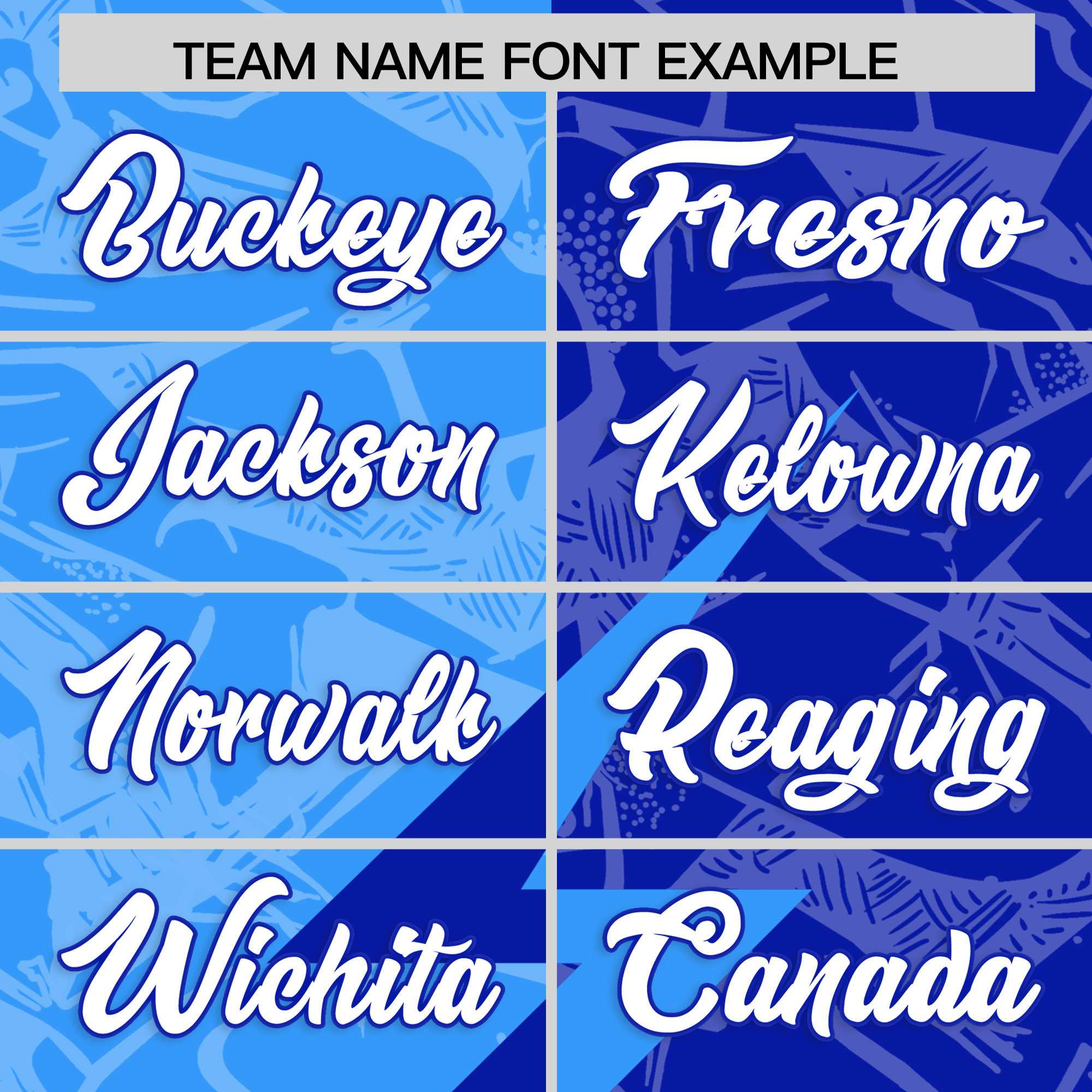 Custom Royal Light Blue Split Personalized Lightning Pattern Football Jersey