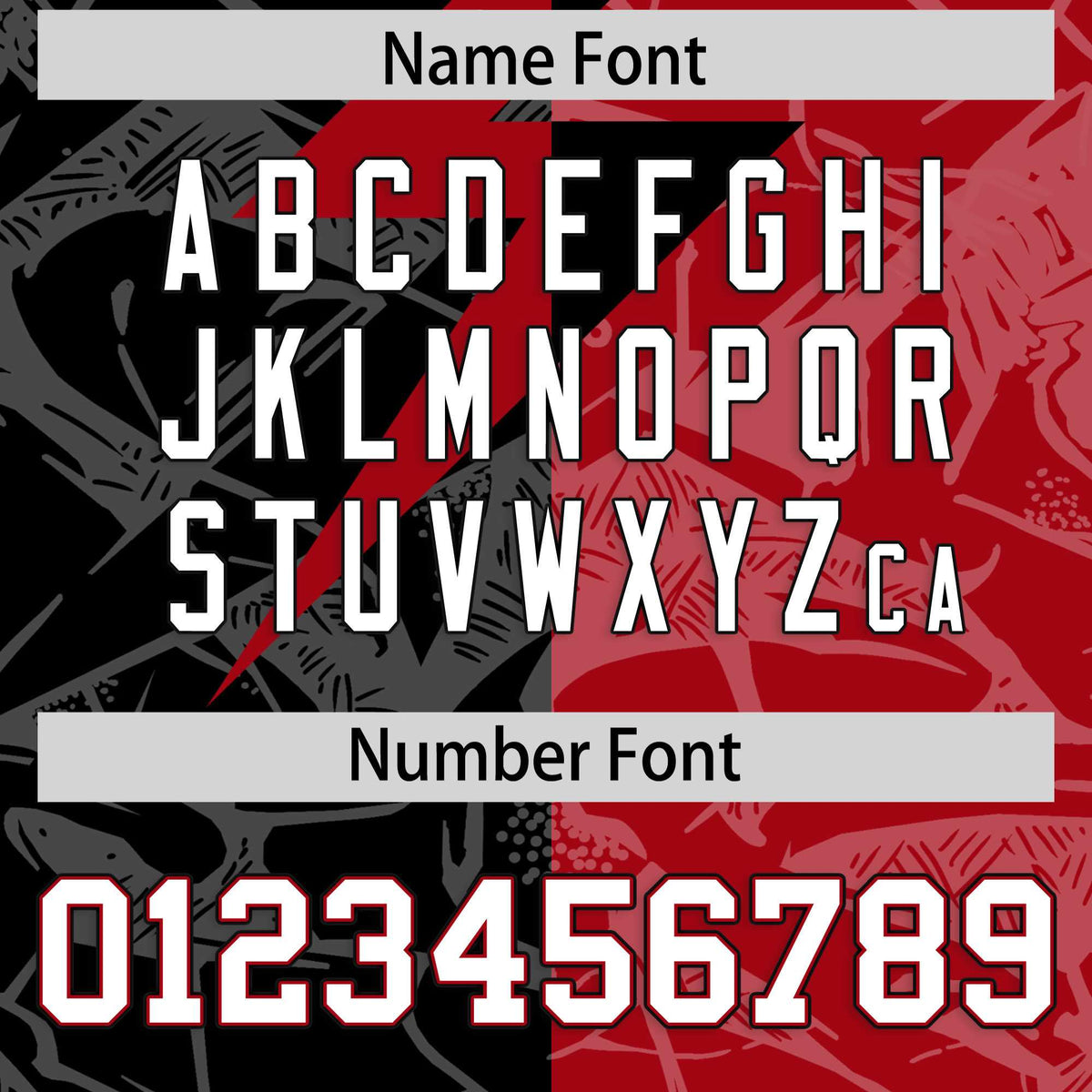 Custom Black Red Split Personalized Lightning Pattern Football Jersey