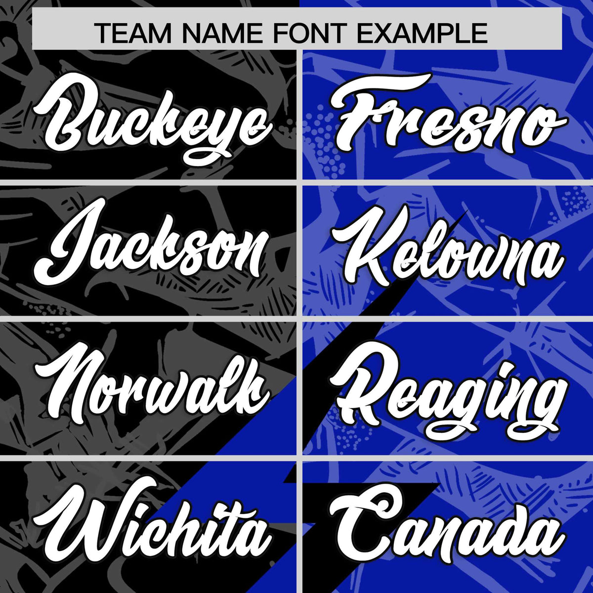 Custom Royal Black Split Personalized Lightning Pattern Football Jersey