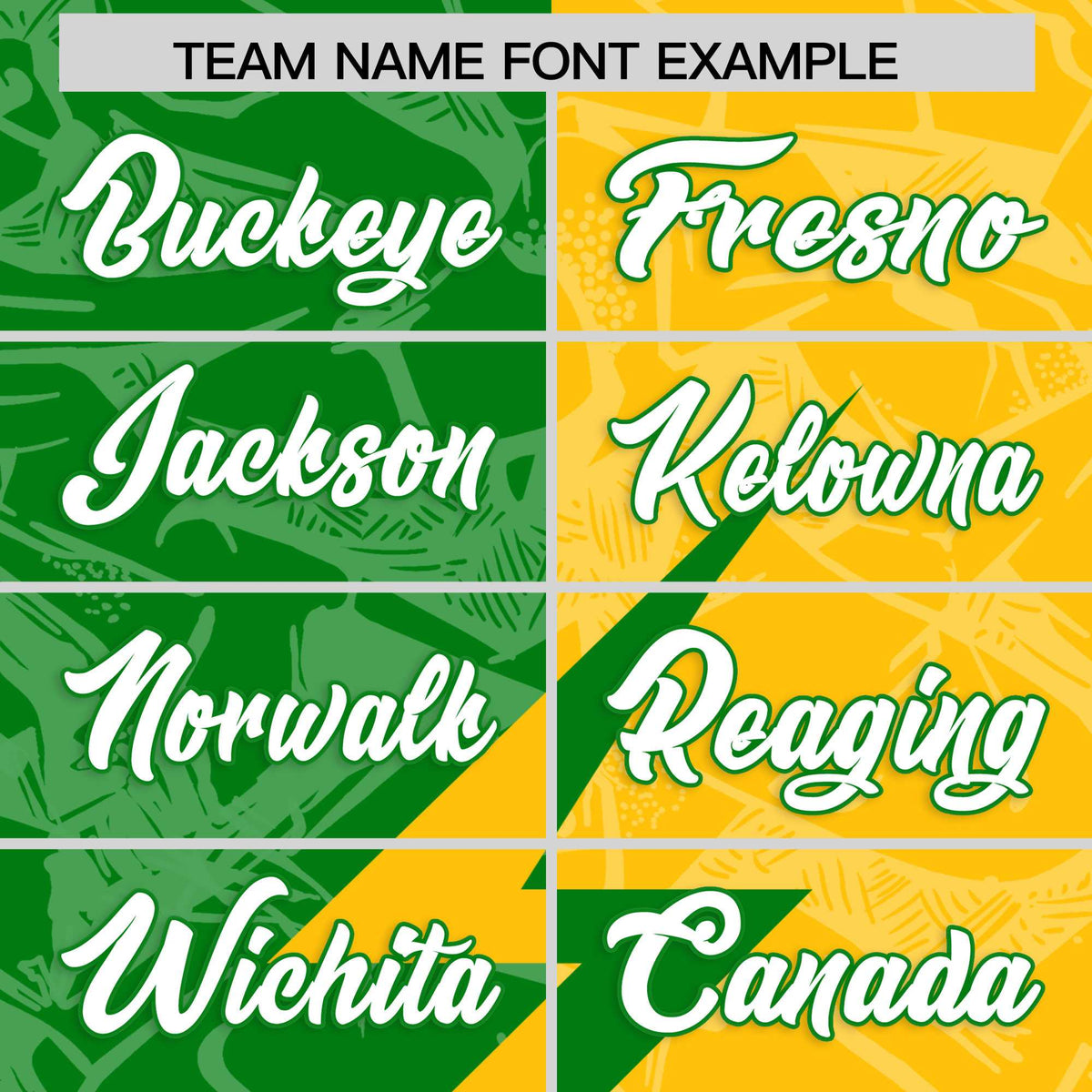 Custom Kelly Green Yellow Split Personalized Lightning Pattern Football Jersey