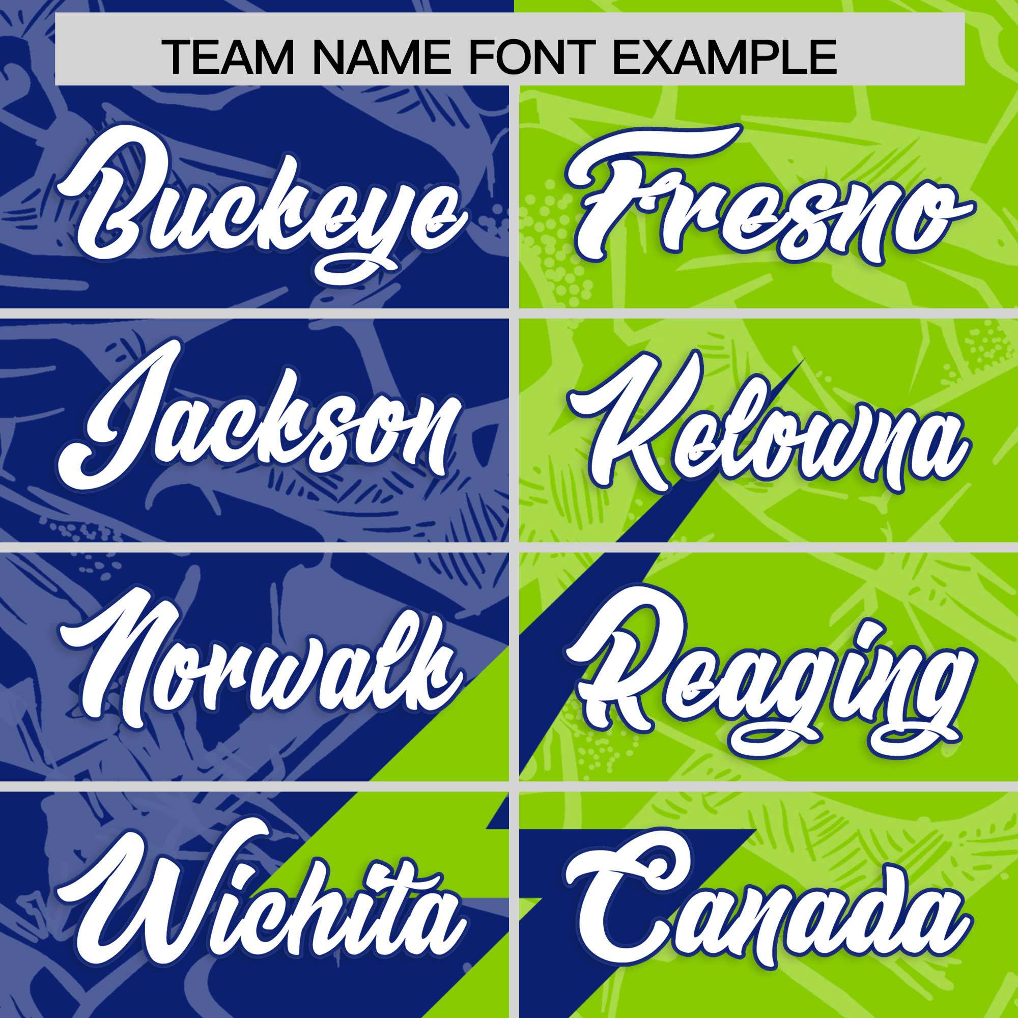 Custom Royal Neon Green Split Personalized Lightning Pattern Football Jersey