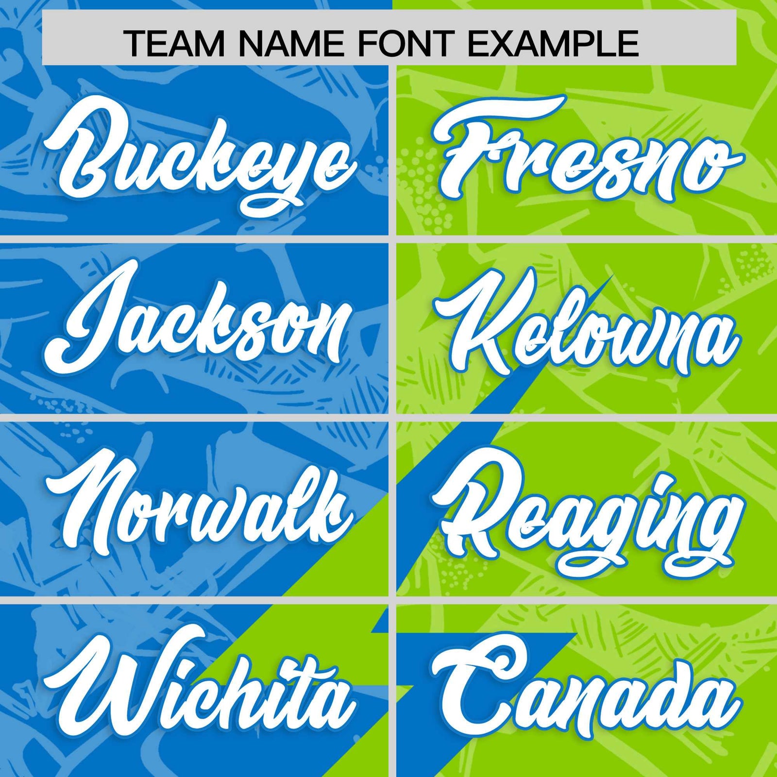 Custom Neon Green Panther Blue Split Personalized Lightning Pattern Football Jersey