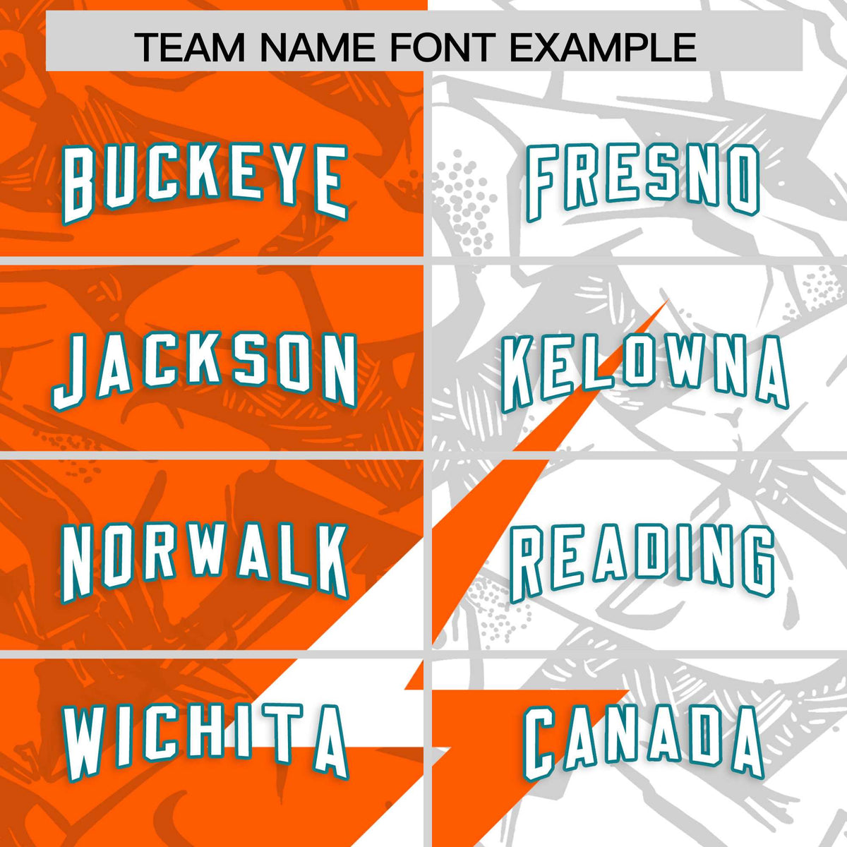 Custom Orange White Split Personalized Lightning Pattern Football Jersey