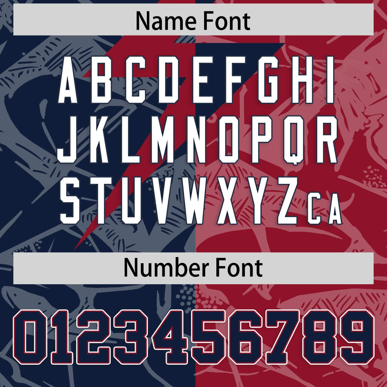 Custom Navy Cardinal Split Personalized Lightning Pattern Football Jersey