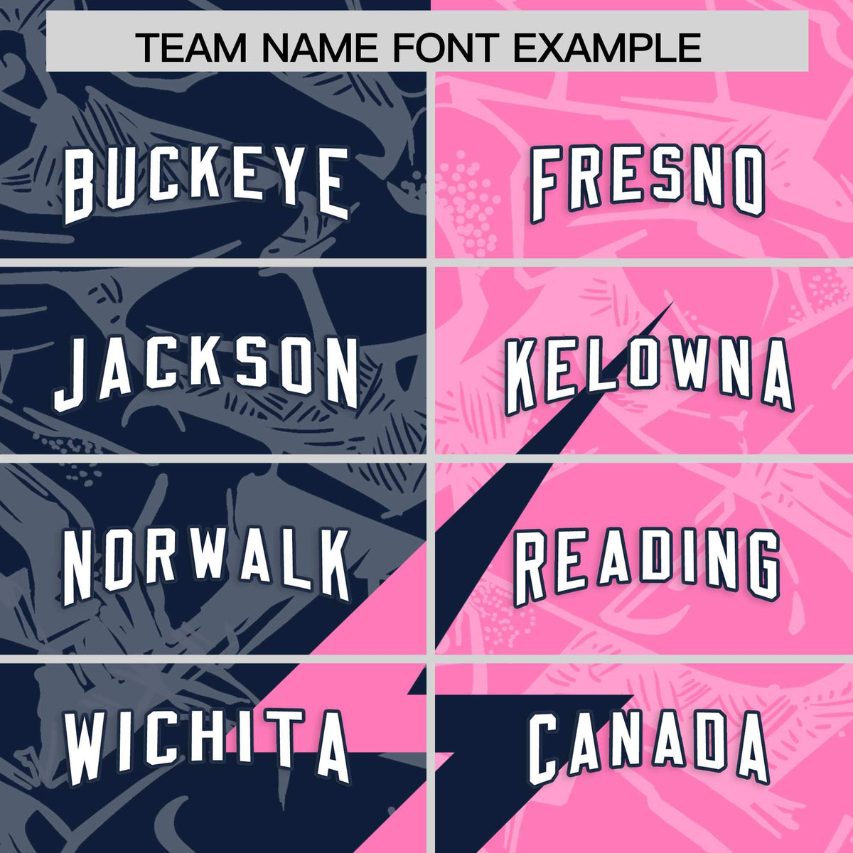 Custom Pink Navy Split Personalized Lightning Pattern Football Jersey