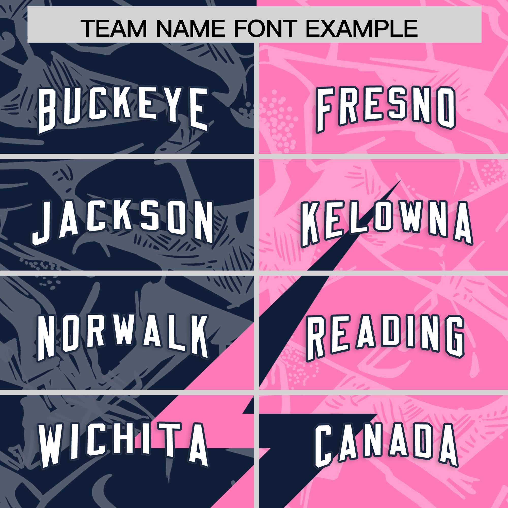 Custom Pink Navy Split Personalized Lightning Pattern Football Jersey