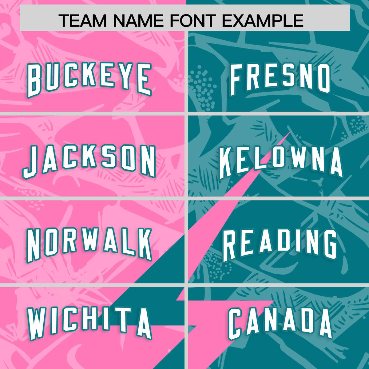 Custom Aqua Pink Split Personalized Lightning Pattern Football Jersey