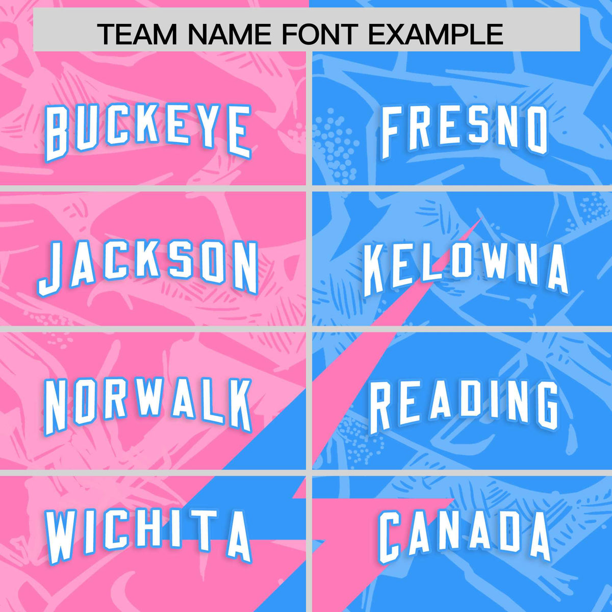 Custom Light Blue Pink Split Personalized Lightning Pattern Football Jersey