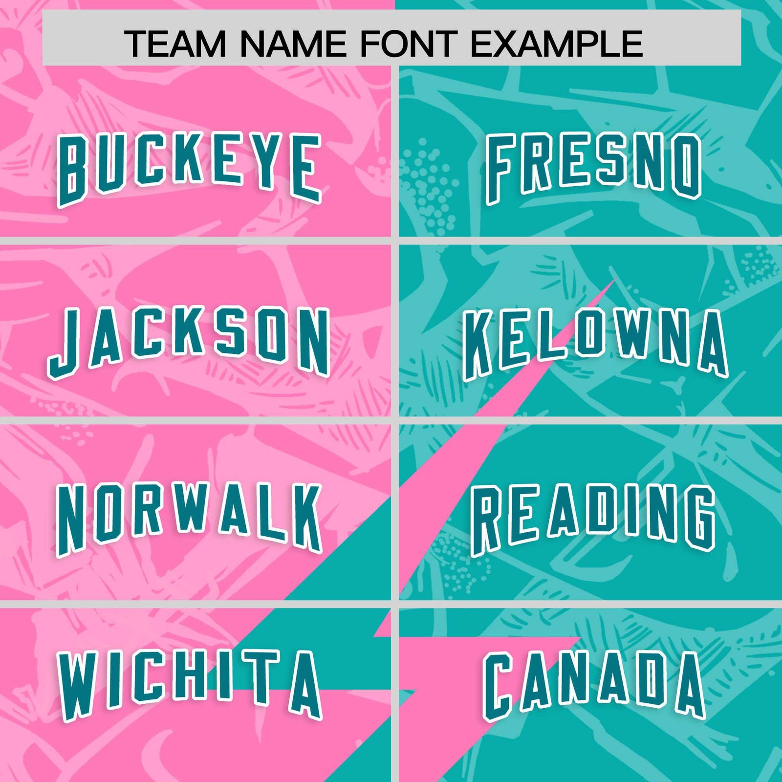 Custom Aqua Pink Split Personalized Lightning Pattern Football Jersey