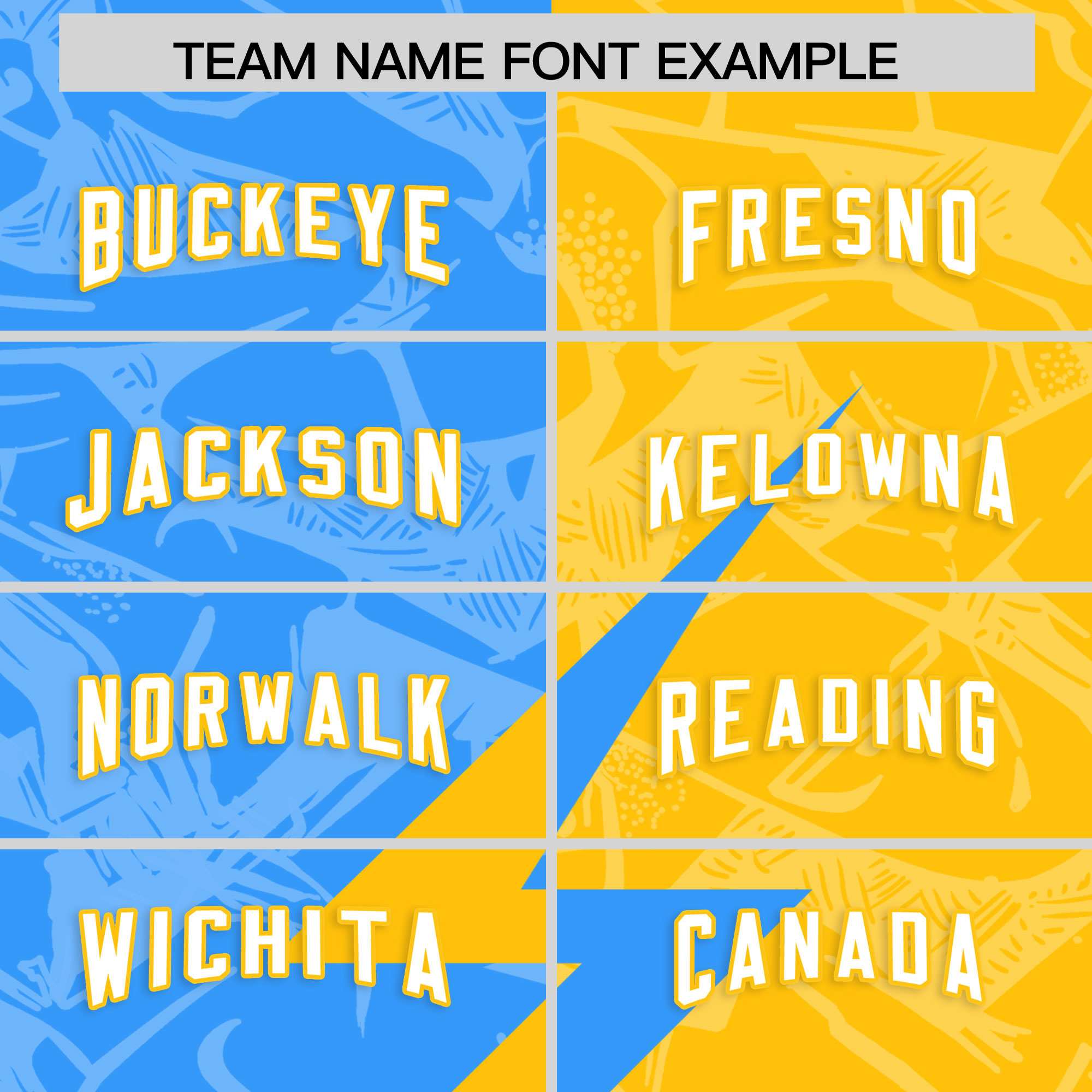 Custom Yellow Light Blue Split Personalized Lightning Pattern Football Jersey