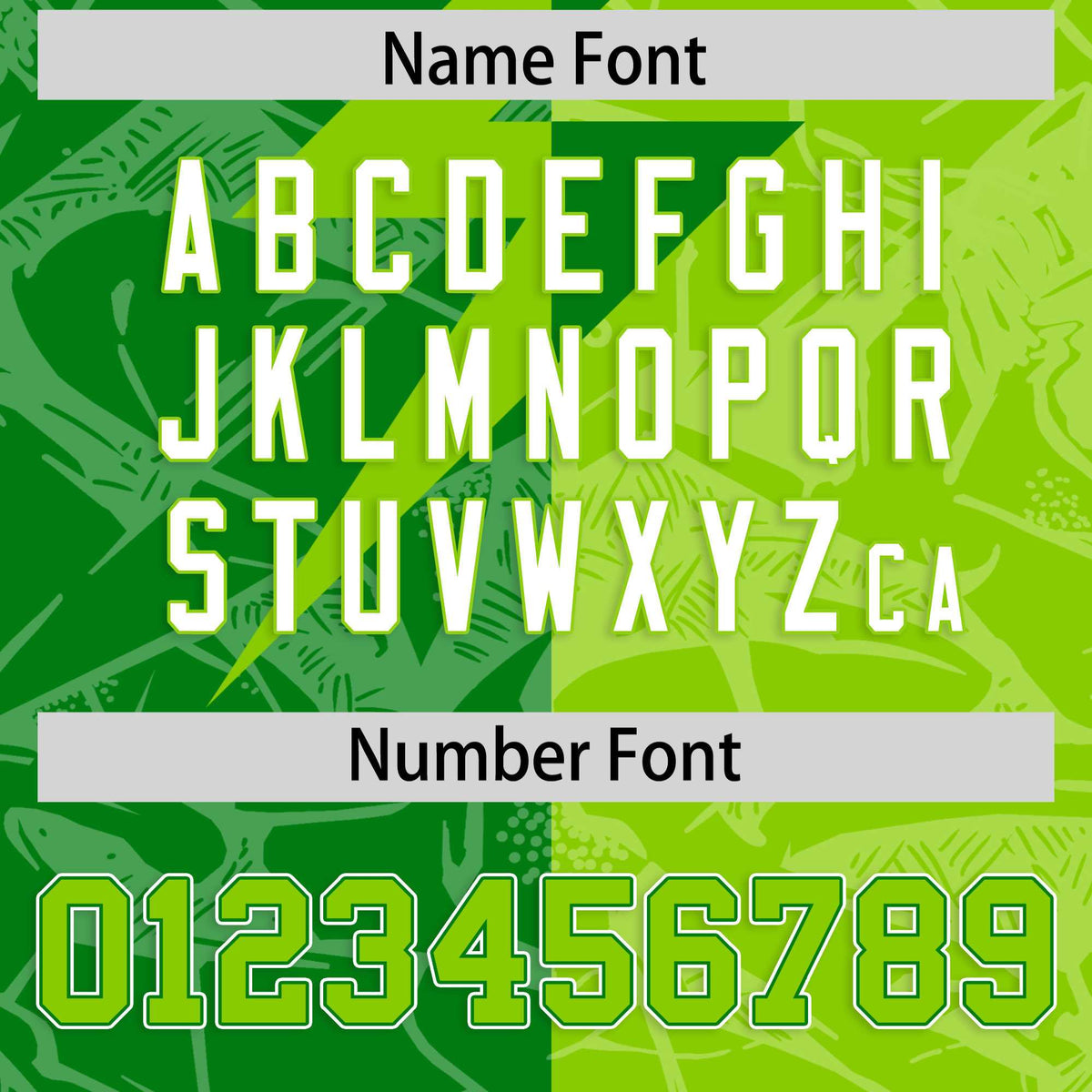 Custom Neon Green Kelly Green Split Personalized Lightning Pattern Football Jersey