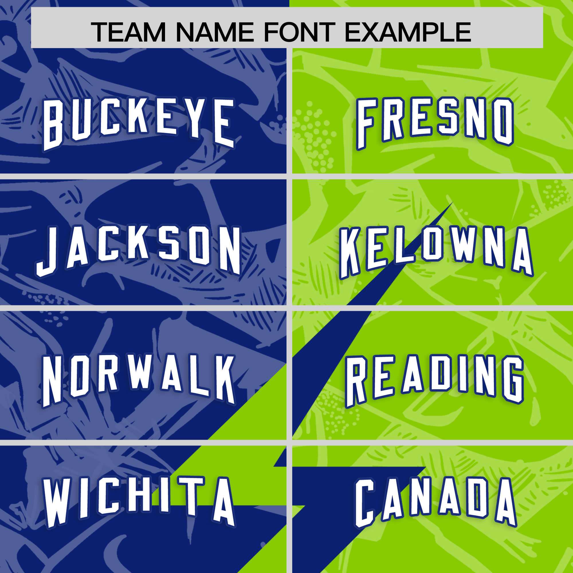 Custom Royal Neon Green Split Personalized Lightning Pattern Football Jersey