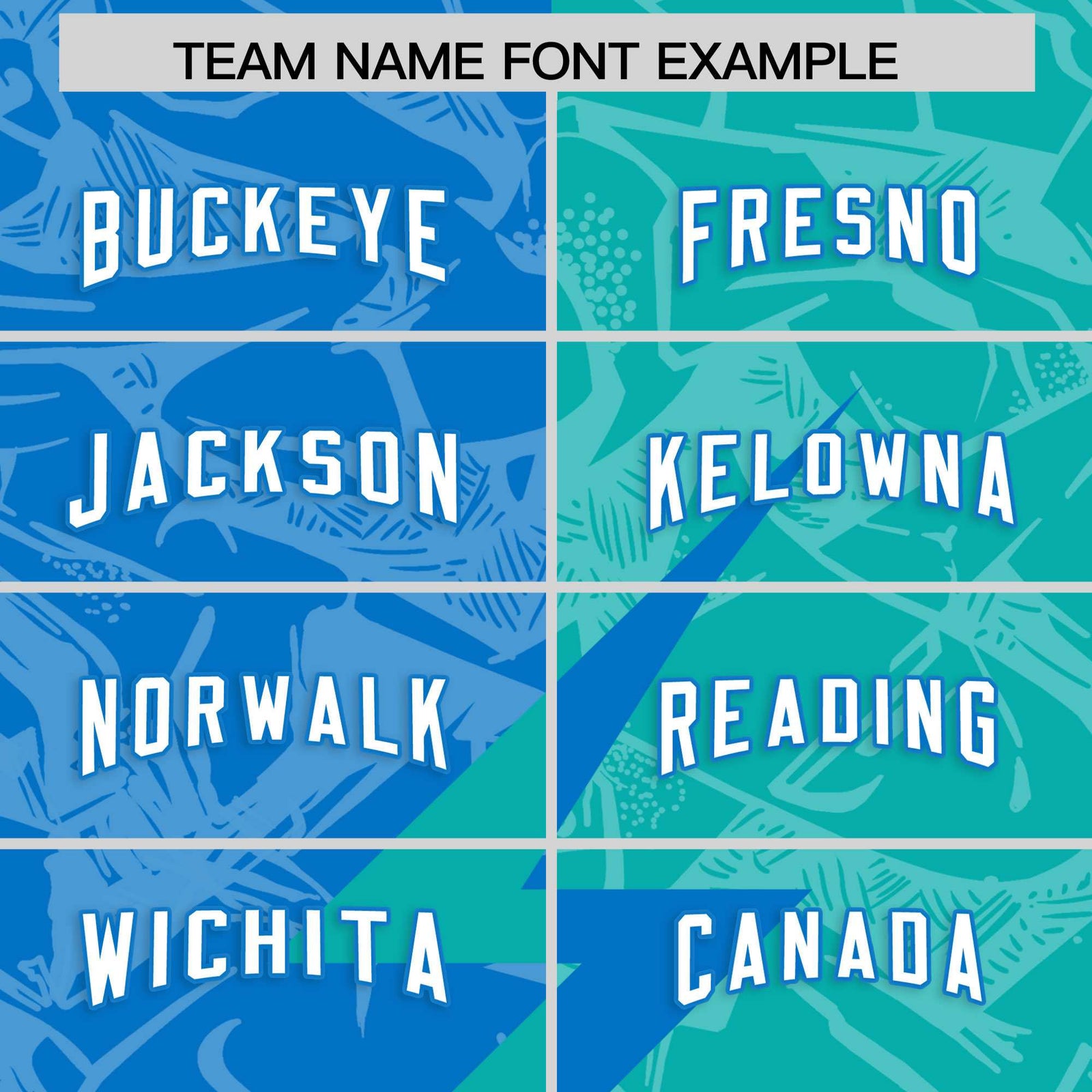 Custom Panther Blue Aqua Split Personalized Lightning Pattern Football Jersey