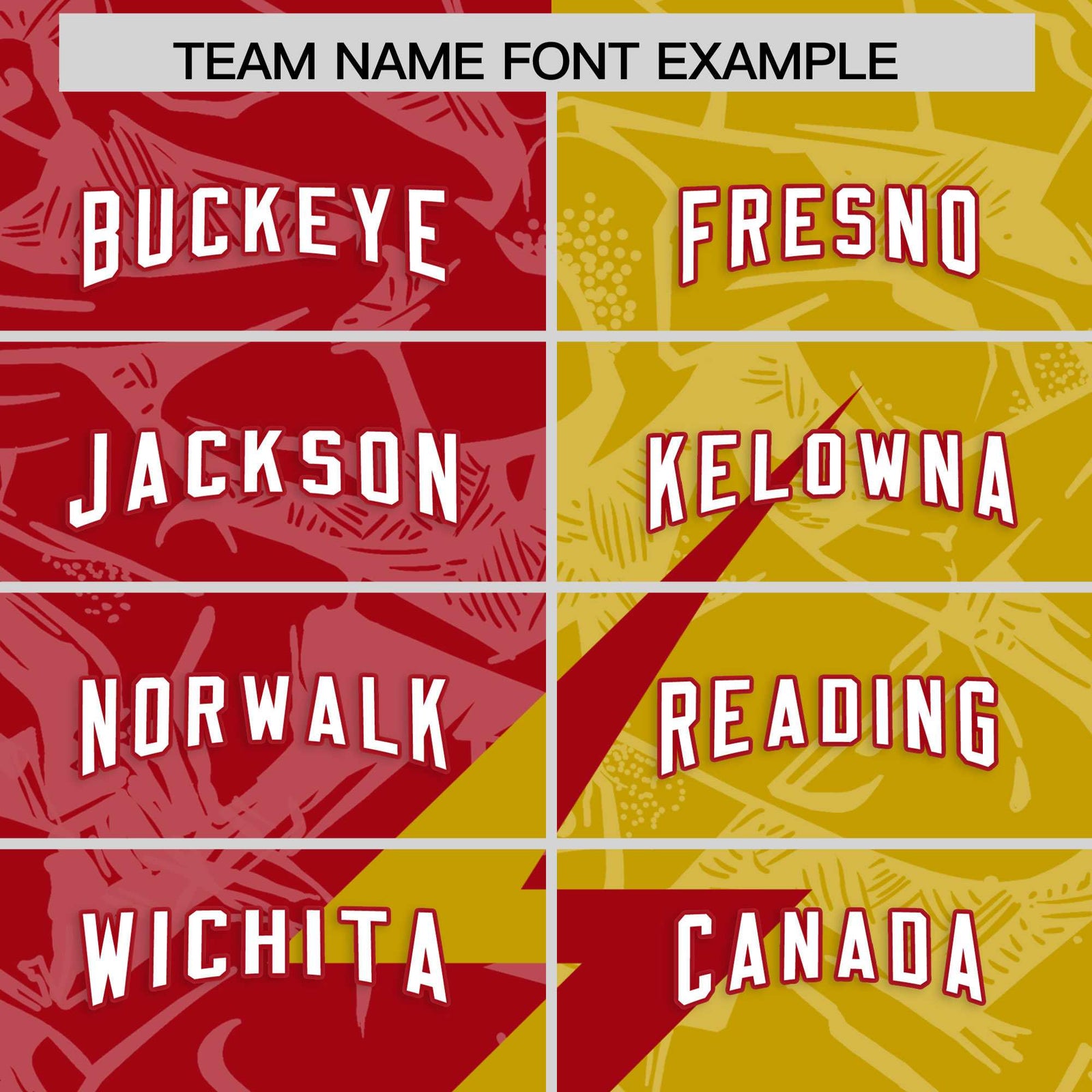 Custom Old Gold Red Split Personalized Lightning Pattern Football Jersey