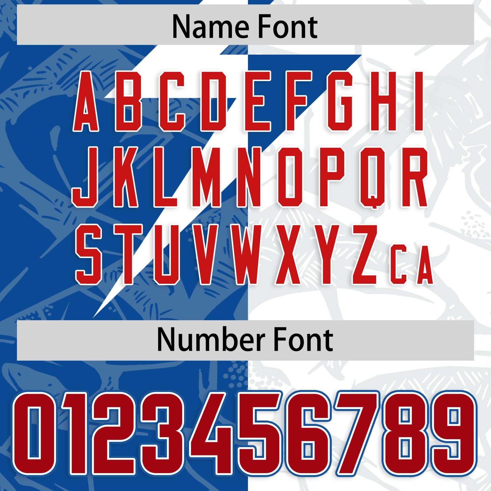 Custom White Royal Split Personalized Lightning Pattern Football Jersey