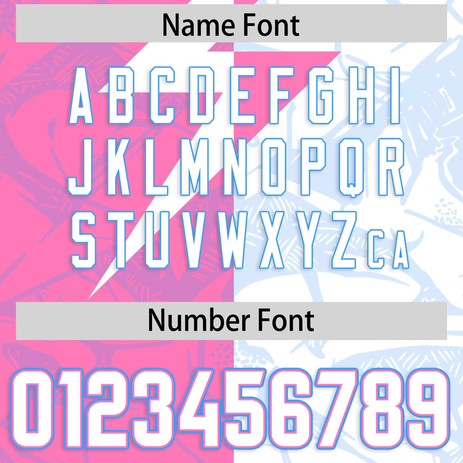 Custom White Pink Split Personalized Lightning Pattern Football Jersey