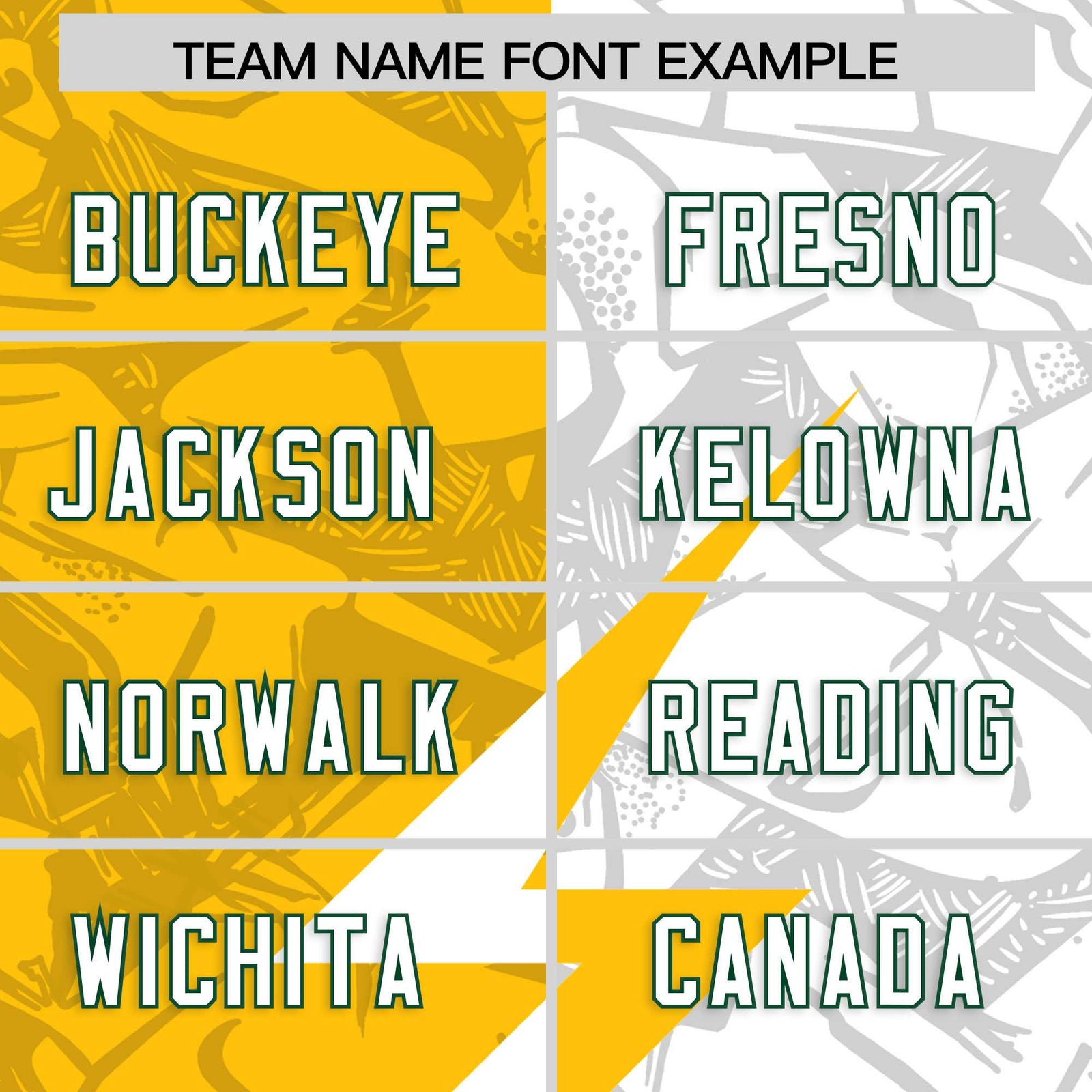 Custom Yellow White Split Personalized Lightning Pattern Football Jersey