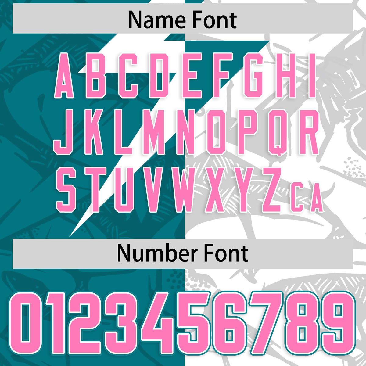 Custom Aqua White Split Personalized Lightning Pattern Football Jersey